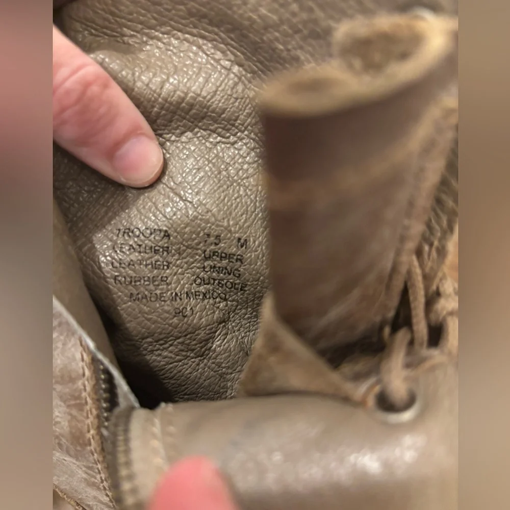 Steve Madden Grey Troopa Leather Combat Boots size 7.5 - Picture 5 of 5